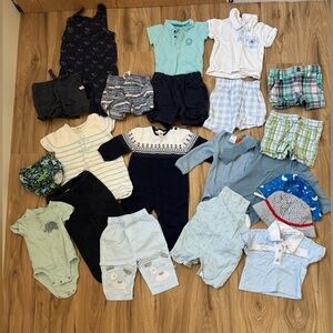 Boys Clothing Bundle – Nautical / Neutral Mix (23 pieces, 3-6 months)